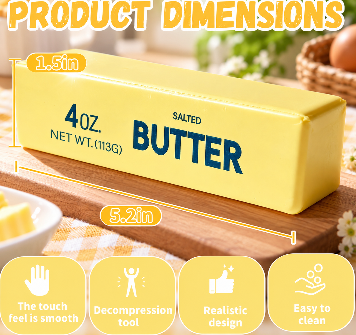 Soft Butter Squishy Toy